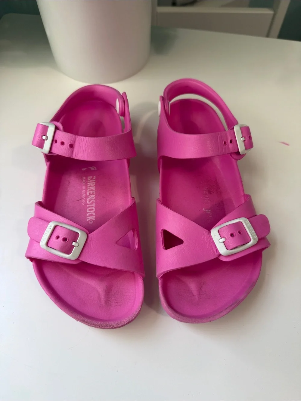 Birkenstock Milano Essentials - Kids Hot Pink EVA Buckle Sandals